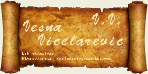 Vesna Vicelarević vizit kartica